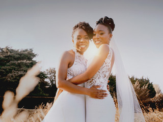 A Lesbian, Luxury Barn Wedding in Surrey with a Gospel Choir and Rainbow Wedding Cake