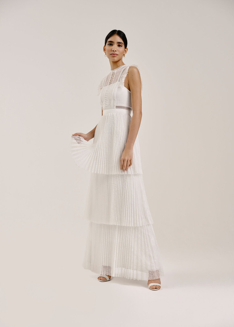 white casual dress for wedding