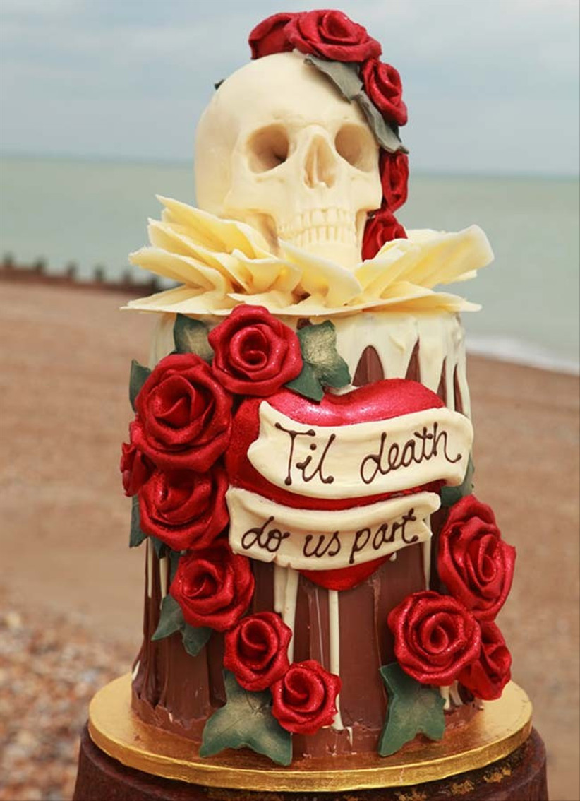 Pastel de Boda de Calavera - Pasteles D' Lulú