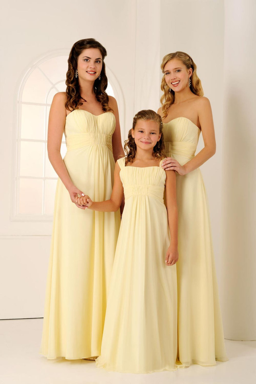 butter yellow bridesmaid dresses