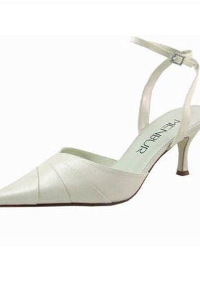 Menbur Ivory Satin Shoes with Diamante, Sole Divas