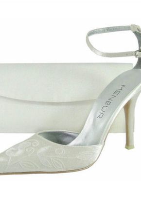 Menbur shoes in ivory satin and emboidery, Sole Divas