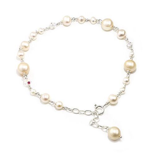 Elegence Pearl Bridal Bracelet champ, Girls-Love-Pearls