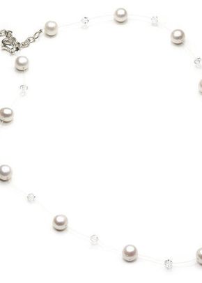 Phoebe Floating Bridal Necklace, Girls-Love-Pearls