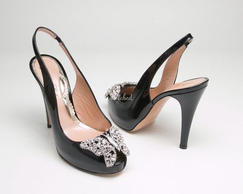 AS171 Farfalla Slingback Black Patent, Aruna Seth