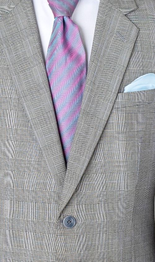 Grey Check & Pink Suit 2, King & Allen