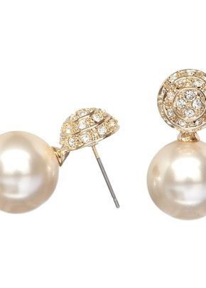 Gold Pave Drop Earrings, Jon Richard Jewellery