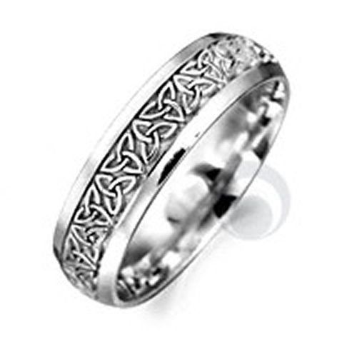 Celtic Patterned Platinum Wedding Ring, The Platinum Ring Company