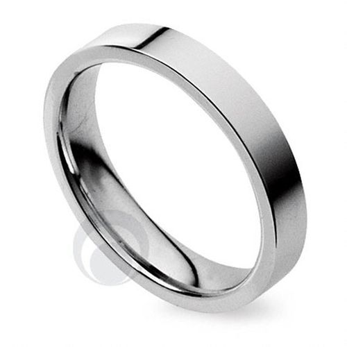 Plain Flat Court Platinum Wedding Ring, The Platinum Ring Company