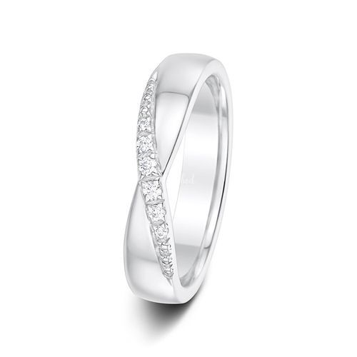 4.5mm 0.11ct Claw Set Diamond Eternity Wedding Ring, Aurus
