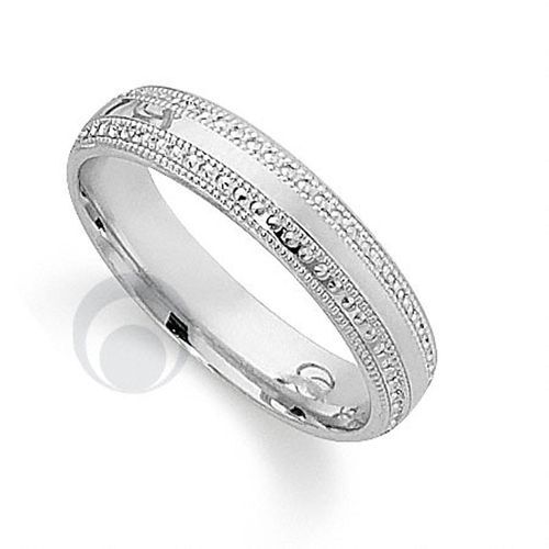 Pretty Patterened Platinum Wedding Ring, The Platinum Ring Company