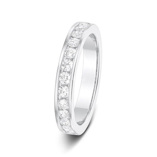 3.2 0.50ct Channel Set Half Eternity Diamond Wedding Ring, Aurus