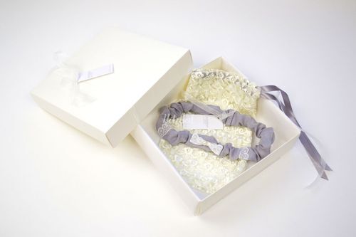 Edmee Garter - Grey, Britten Bridal Garters