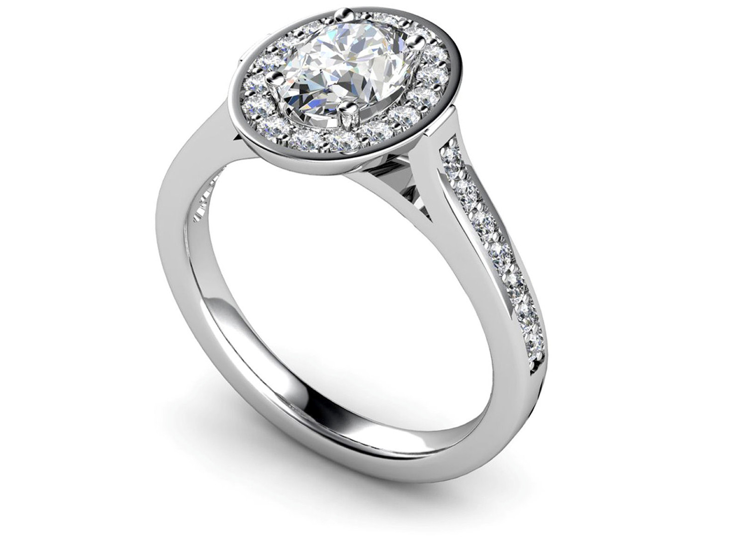 Round Stone Multi Stone Diamond Rings Wedding Dress from