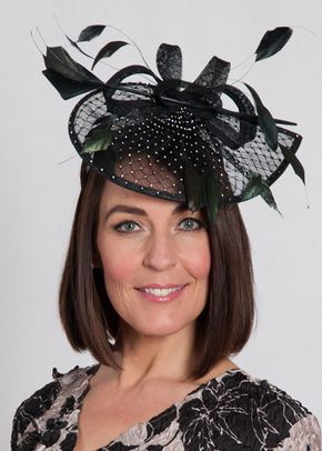 Black Diamante Detail Fascinator, Chesca Accessories