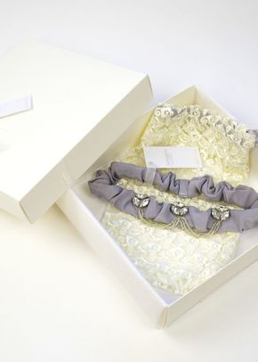 Evony Garter - Grey, Britten Bridal Garters