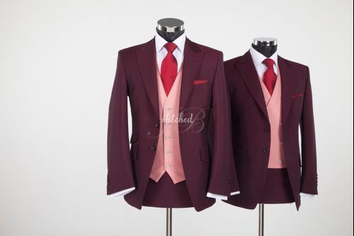 York - Vintage Wedding Suit – Burgundy from Jack Bunneys, Jack Bunneys