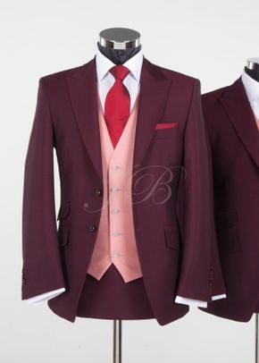 York - Vintage Wedding Suit – Burgundy from Jack Bunneys, Jack Bunneys