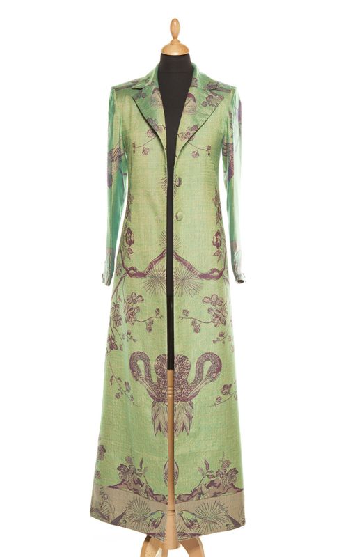 Cashmere Coat Women Aquila Dragonfly Green, Shibumi