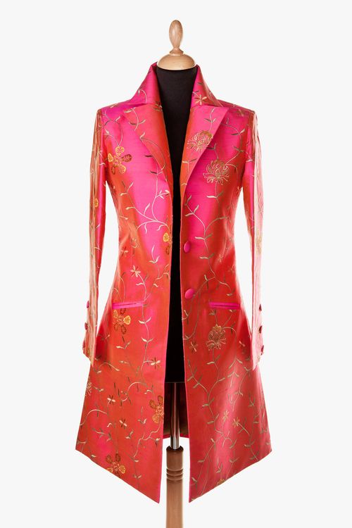 Silk Coat Women Grace Schiaperelli Pink, Shibumi