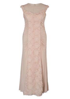 Champagne Floral/Beaded Panel Dress, Chesca