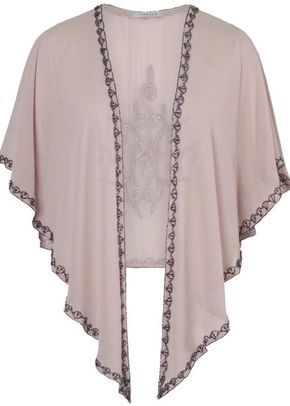 Powder Pink Gunmetal Beaded Shawl, Chesca