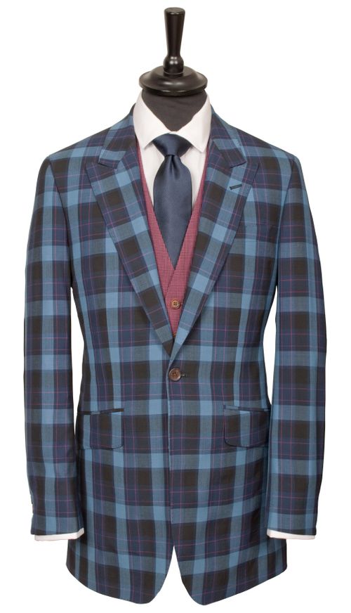 Blue Check Suit Mens Wedding Suit from King & Allen - hitched.co.uk