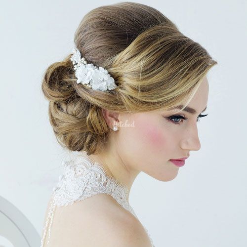 Anais Flower Hair Comb, Zaphira Bridal