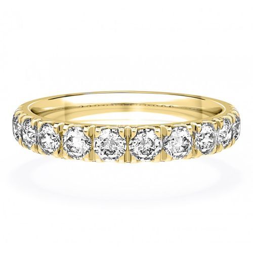 Diamond Set Wedding Ring in 18ct Yellow Gold 3mm, House of Diamonds