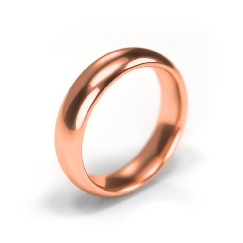 18ct Rose Gold Wedding Ring 5mm Band, House of Diamonds