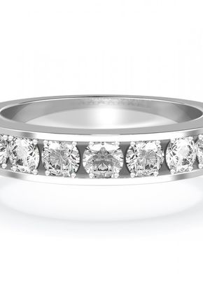 Diamond Set Wedding Ring in 18ct White Gold. Channel Set, House of Diamonds