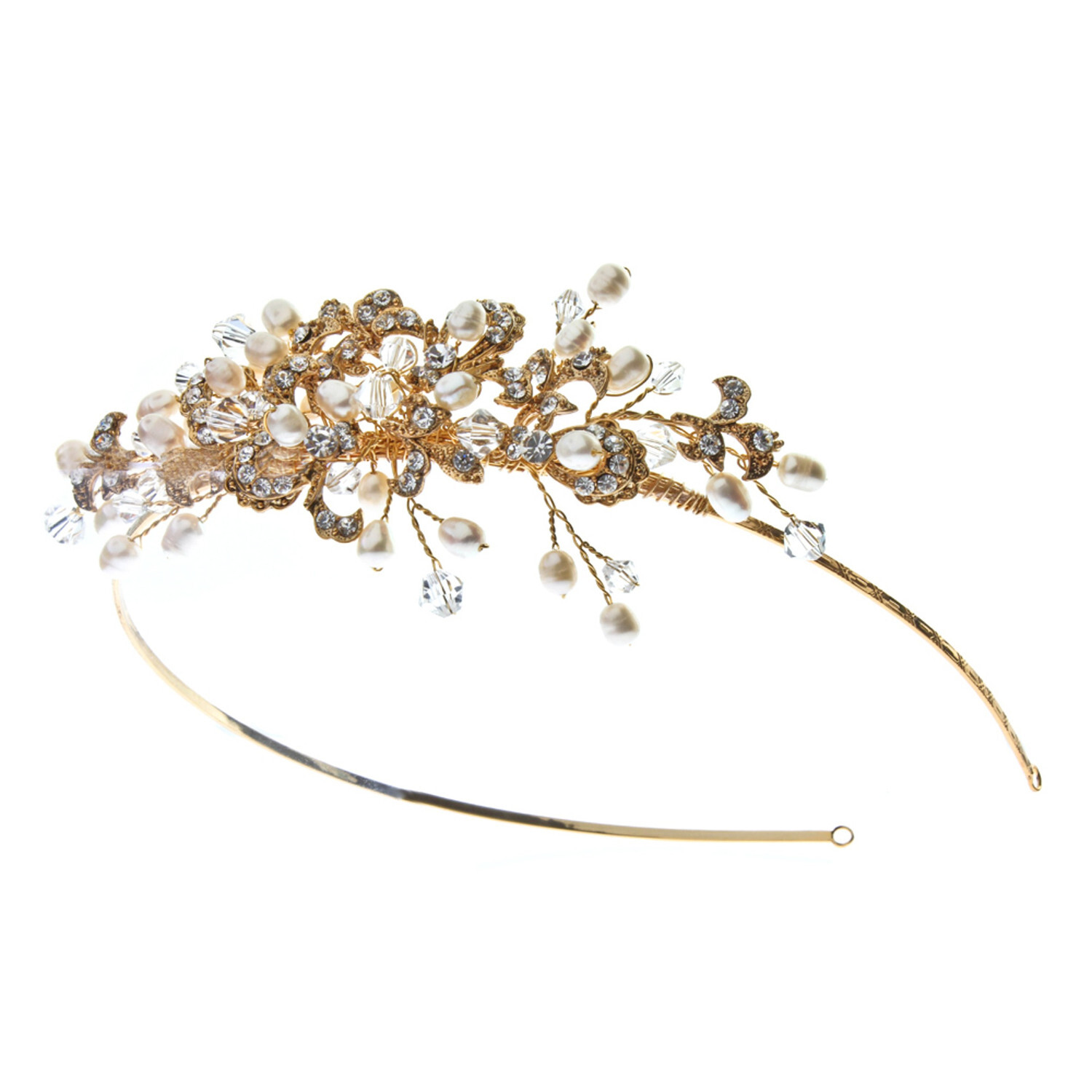 Kensington Gold Side Tiara Bridal Headwear and Jewellery from Aye Do ...