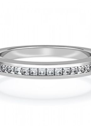 Diamond Set Wedding Ring with Princess Diamonds in Platinum, House of Diamonds