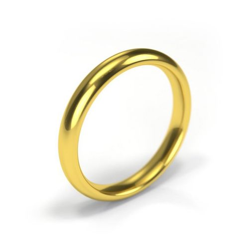 18ct Yellow Gold Wedding Ring 3mm Band, House of Diamonds