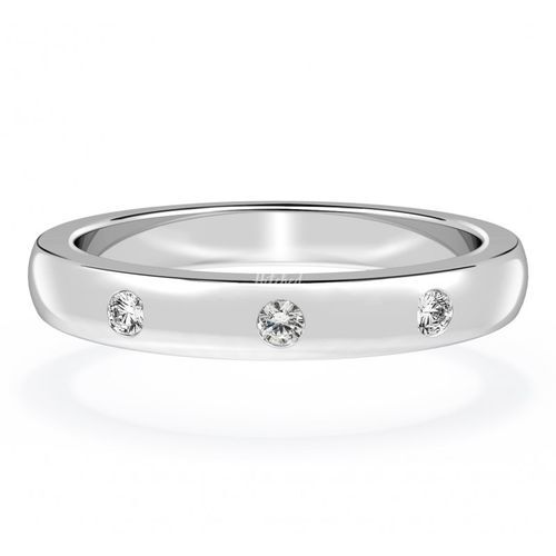 Diamond Set Wedding Ring in 18ct White Gold, House of Diamonds