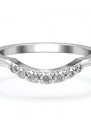 Diamond Set Curved Wedding Ring in Platinum 950, House of Diamonds