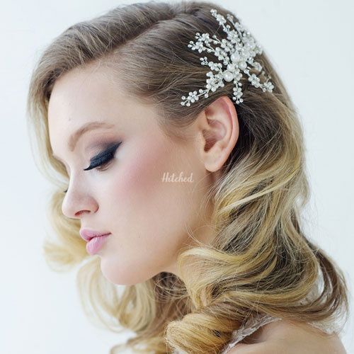 Belinda Pearl Wedding Comb, Zaphira Bridal