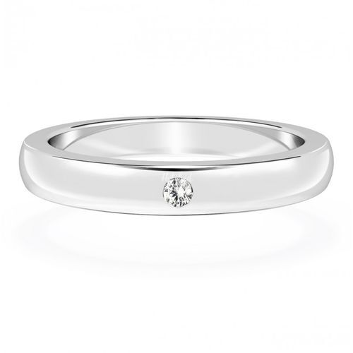 Diamond Set Wedding Ring in 9ct White Gold 3mm, House of Diamonds