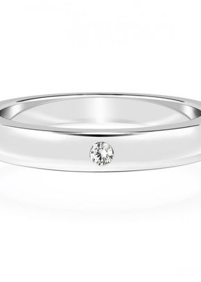 Diamond Set Wedding Ring in 9ct White Gold 3mm, House of Diamonds