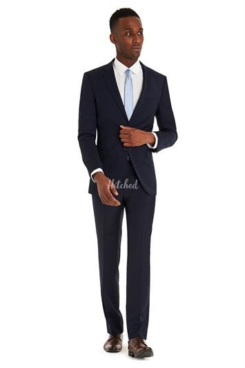 DKNY SLIM FIT PANAMA BLUE SUIT, Moss Bros