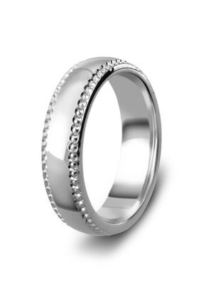 Diamond Cut Heavy Grain Wedding Ring, 5mm Band, House of Diamonds