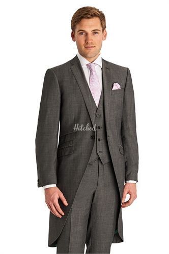 Tails of the UnexpecTed Grey Mens Wedding Suit from Moss Bros Hire ...