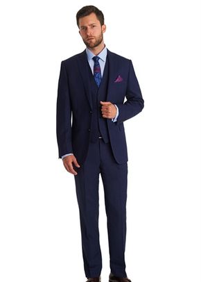 MOSS 1851 TAILORED FIT NAVY TEXTURED MIX AND MATCH JACKET, Moss Bros