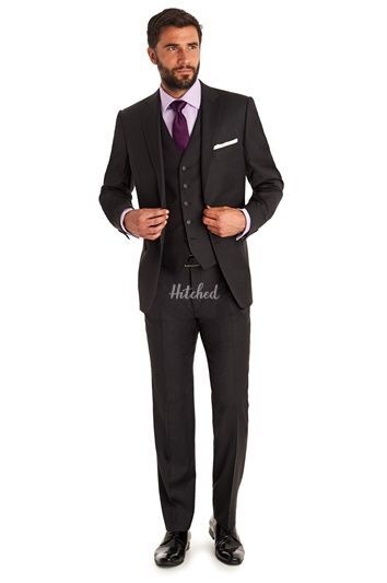 SAVOY TAYLORS GUILD REGULAR FIT CHARCOAL MIX AND MATCH SUIT JACKET, Moss Bros