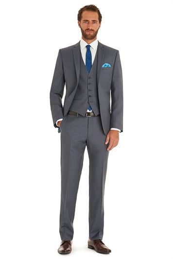 TED BAKER TAILORED FIT STEEL GREY MIX AND MATCH SUIT JACKET, Moss Bros