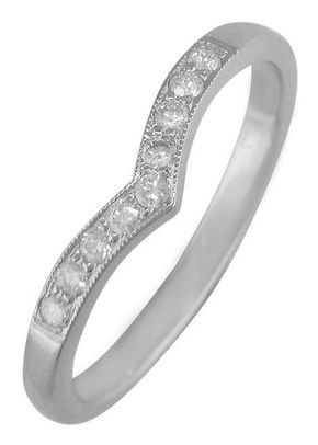 Wishbone Diamond Wedding Ring, London Victorian Ring Co