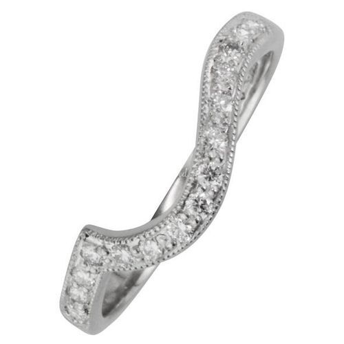 Shaped Diamond Wedding Ring, London Victorian Ring Co