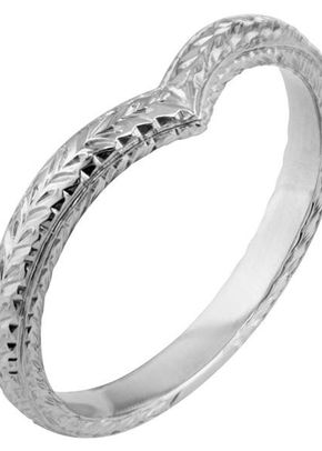 Engraved Wishbone Wedding Ring, London Victorian Ring Co