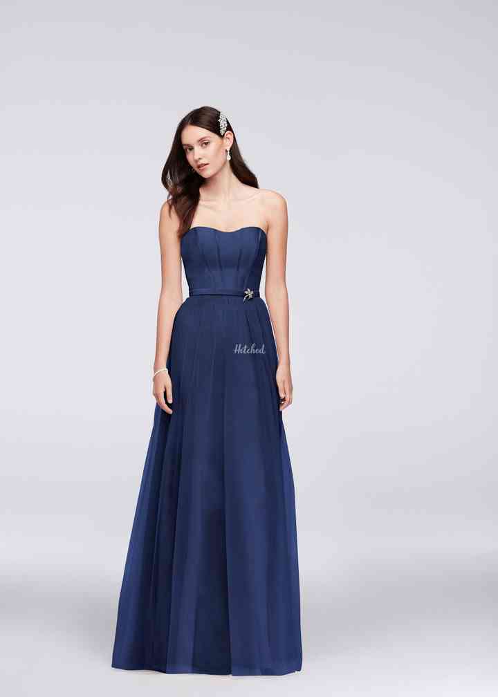 David's bridal hotsell navy blue dress