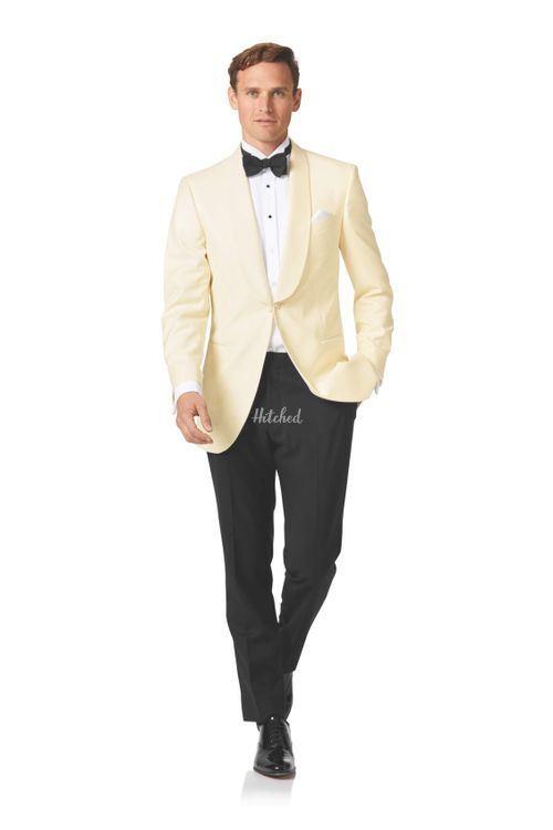 Cream slim fit dinner suit, Charles Tyrwhitt